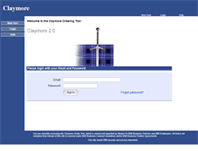 Tablet Screenshot of claymore.moduslink.com